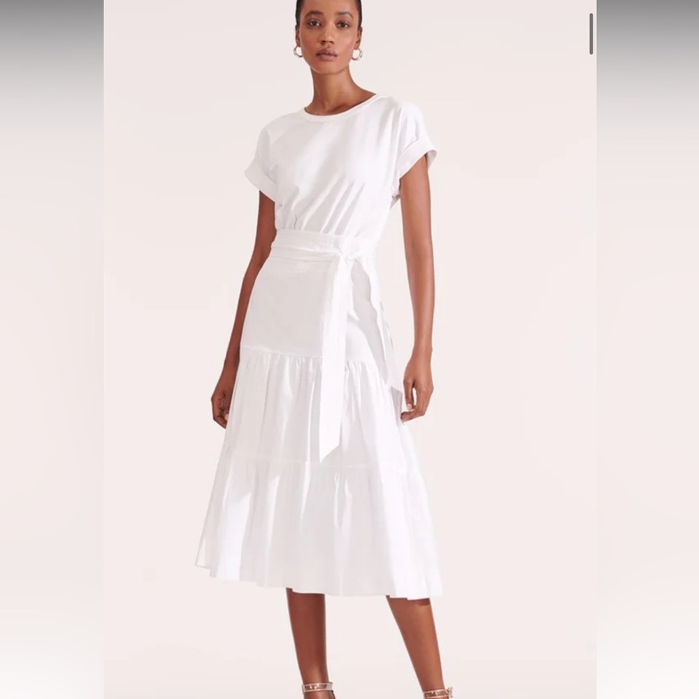 NWOT Veronica Beard TRAIL DRESS Belted Cotton Midi